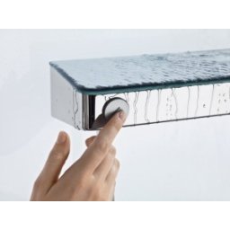 Baterie cu termostat dus Hansgrohe gama Select 300, alb-crom