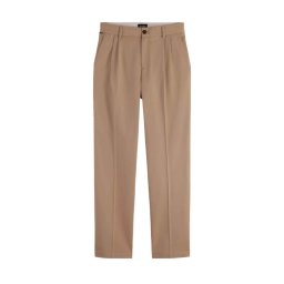 SCOTCH & SODA Pantaloni Pleated Twill Relaxed Straight Fit Chino 180269 SC260 sand