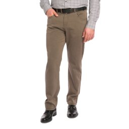 Pantaloni barbatesti clasici croiala dreapta, maro cafeniu (Marime pantalon: W37)