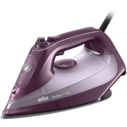 Fier de calcat cu abur Braun TexStyle 7 SI7181VI, 3100W, 300ml, talpa FreeGlide 3D ElxoalPlus, anti-picurare, mod iCare, auto-curatare, aut-off, Violet