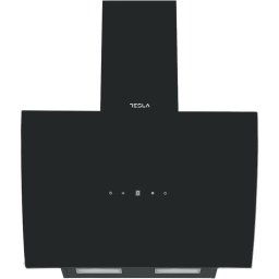 Hota Tesla decorativa DD600AB, Putere de absorbtie 630 m3/h, 3 trepte de viteza, Iluminare LED, 60 cm, Negru