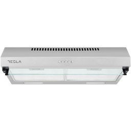 Hota Tesla traditionala DB601AX, Putere de absorbtie 350 m3/h, 3 trepte de viteza, Iluminare LED, 60 cm, Inox