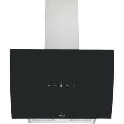 Hota Tesla decorativa DD600AXB, Putere de absorbtie 630 m3/h, 3 trepte de viteza, Iluminare LED, 60 cm, Inox/Negru