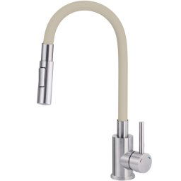 Baterie pentru bucătărie LUNO, pipă elastică, 2 funcții – Cod BOC_5740