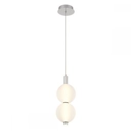 Pendul Palmas QN-PALMAS-2MP-PN, 20W LED, D15,2 cm, nichel