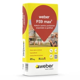 ADEZIV PENTRU POLISTIREN EXPANDAT SI GRAFITAT WEBER P39 MAX2 / 25KG