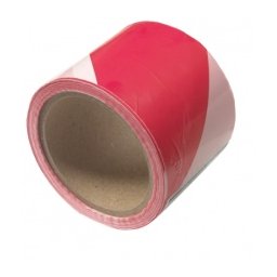 BANDA PENTRU DELIMITARE SI SEMNALIZARE 75MM ROSU-ALB / 50 METRI