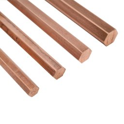 BARA CUPRU HEXAGONALA Ø8MM / 3 METRI