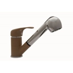 Baterie Bucatarie Florentina Sigma Cu Dus Extractibil Bej/Cappuccino