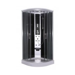 Cabina De Dus Completa Cu Hidromasaj Sanotechnik Quick Line Scala Black Cl96