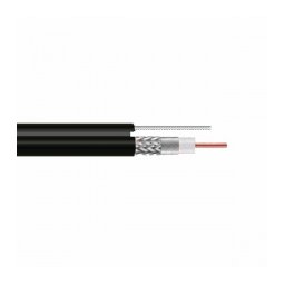 Cablu Coaxial Rg6 Negru Cu Sufa Q5+/ Rola 305Ml
