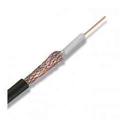 Cablu Coaxial Rg6 Q5+ Negru / Rola 500Ml