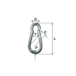 Carabina Zincata Cu Clapeta 11Mm / 16Mm/15/18Mmx120Mm