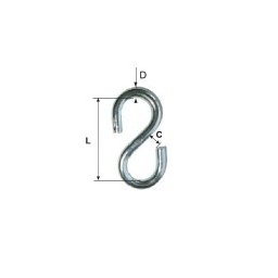 Carlig Zincat Fara Inel 6Mm / 7X50Mm