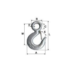 Carlig Zincat Securizat 500Kg / 12.5Mm/24Mm