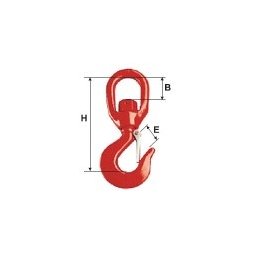Carlig Zincat Securizat Rotativ 750Kg / 24Mm/22Mm