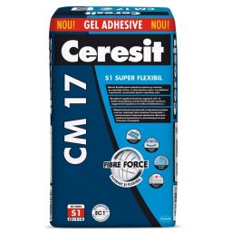 ADEZIV SUPER FLEXIBIL S1 PENTRU PLACARI LA INTERIOR SI EXTERIOR CERESIT CM 17 / 25KG