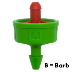 Ciuperca Picurare Cu Compensator, No-Drain, Self-Cleaning, Debit 2 L/H, Conectare Barb (10 Bucati)