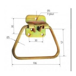 Maner Mobil Aplicat Cu Suport Drept 44X44Mm / 57Mm