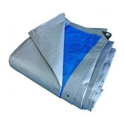 PRELATA CU INELE 180 G/MP, 5 X 6 M, ARGINTIU-ALBASTRU / 30MP