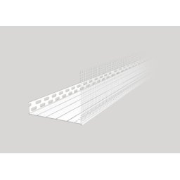 PROFIL SOCLU PVC U200 CU PLASA FIBRA STICLA / 2 METRI