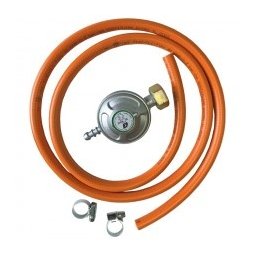 Regulator Presiune Pentru Butelii Gaz + Furtun 1.5M + 2 Coliere Kit