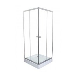 Set Cabina De Dus Patrata Cu Cadita Joasa Sanotechnik Tm59