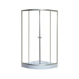 Set Cabina De Dus Semirotunda Cu Cadita Sanotechnik St-90C