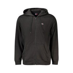 Hanorac cu fermoar barbati, cu mini logo brodat, Regular fit, Negru (Marime: S)