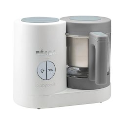 Beaba - Babycook Neo, aparat de gătit cu aburi 2-în-1, alb/gri
