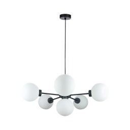 Lustră pe cablu KALIOPE 6xE14/50W/230V negru/alb