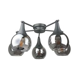 Lustră aplicată STAR 5xE27/60W/230V negru/negru fumuriu