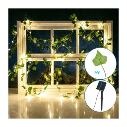 Instalație LED solară Aigostar 100xLED/12m IP65 alb cald