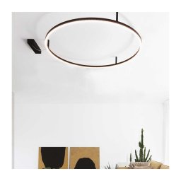 Ideal Lux - Plafonieră LED ORACLE SLIM, 37W, 230V, 2700K, Ø 70 cm, neagră