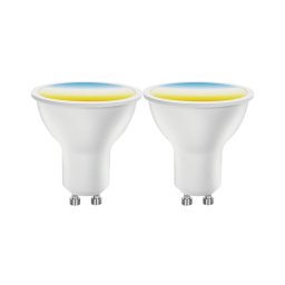Set 2x bec LED dimabil MESH Smart GU10, 6,5 W / 230 V, 2700–6500 K + telecomandă - Aigostar