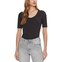 CALVIN KLEIN T-Shirt Liquid Touch Scoop Top 1/S Slv K20K208050 BEH ck black