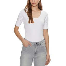CALVIN KLEIN T-Shirt Liquid Touch Scoop Top 1/S Slv K20K208050 YAF bright white