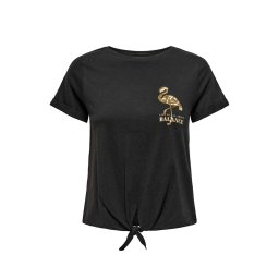 ONLY T-Shirt Onldora S/S Knot Fold-Up Jrs 15346678 C-N10 black