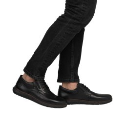 Pantofi bărbătești casual, Rieker 10419-00 din piele naturala, negru