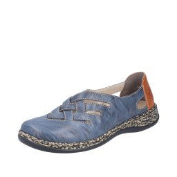 Pantofi dama casual, Rieker 46369-12 din piele naturala, bleumarin