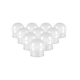 Becuri LED pentru oglinda, masa de toaleta, machiaj, cu panou control, 30 moduri iluminare, USB, set 10 buc, Malatec GartenVIP DiyLine