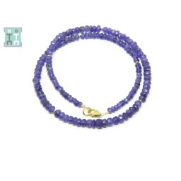 Colier Tanzanit Natural Disc Fatetat 1-4 x 3-6 mm - Accesorii de Gold Filled