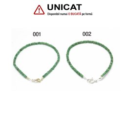 Bratara Smarald Diametru 58 mm Disc - 1-1,8 x 2,5-3 mm - Accesori GF si Argint 925