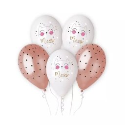 Set de 5 baloane premium cu model buline și pisici