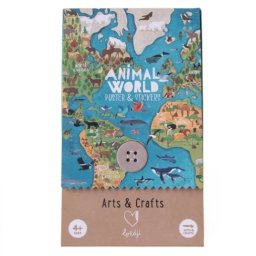 Lumea animalelor poster cu stickere, Londji