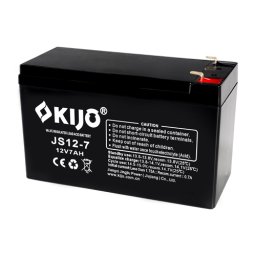 Acumulator AGM 12V 7Ah terminal F1, fara intretinere, KIJO JS12-7