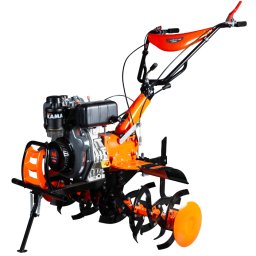Motocultor TDK600 Evotools PLUS Motor Diesel KAMA cu Roti de Transport, 6CP, Freze Regabile și Accesorii Complete