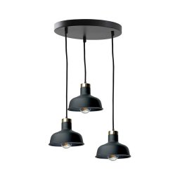 Lustră pe cablu HEBE 3xE27/60W/230V negru