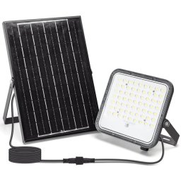 Aigostar - Proiector solar LED reglabil, 100 W, 3,4 V, IP66 + telecomandă