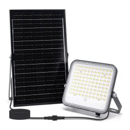 Aigostar - Proiector solar LED cu intensitate reglabilă, 150W, 3,4V, IP66, cu telecomandă